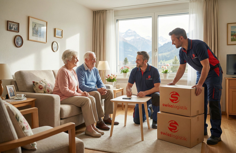 Ein Seniorenumzug mit Swiss Logistik beinhaltet mehr als nur Transport. Unser freundliches Team hilft bei der Möbelmontage und dem Einrichten im neuen Zimmer des Altersheims.