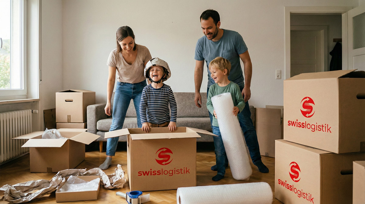 Umzugsfirma Wädenswil Tipps für kindgerechtes Packen beim Familienumzug