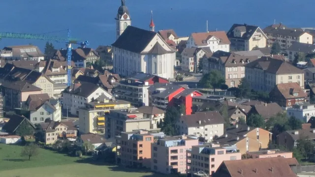 Umzug in Arth – Bildmotiv: Arth am Zugersee, vom Rigi aus gesehen
