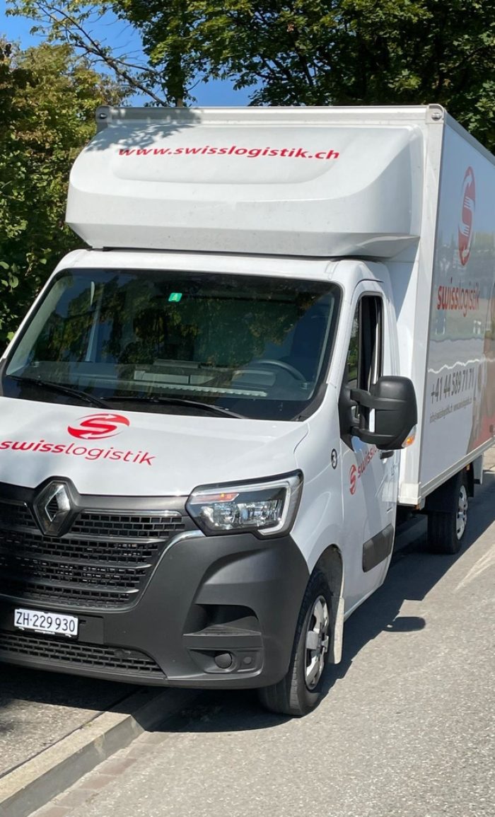 a white truck on the road